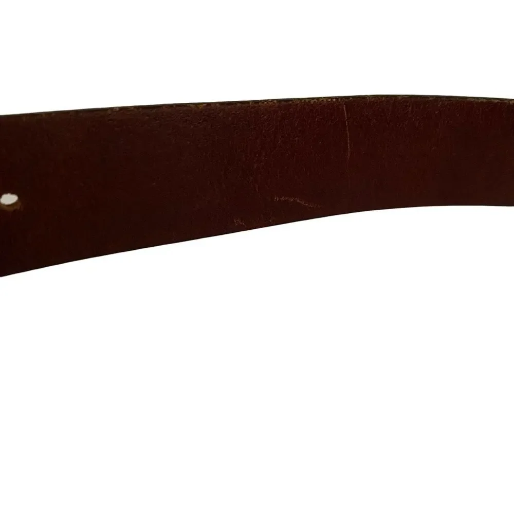 Vintage Y2K CK Logo Buckle Leather Belt